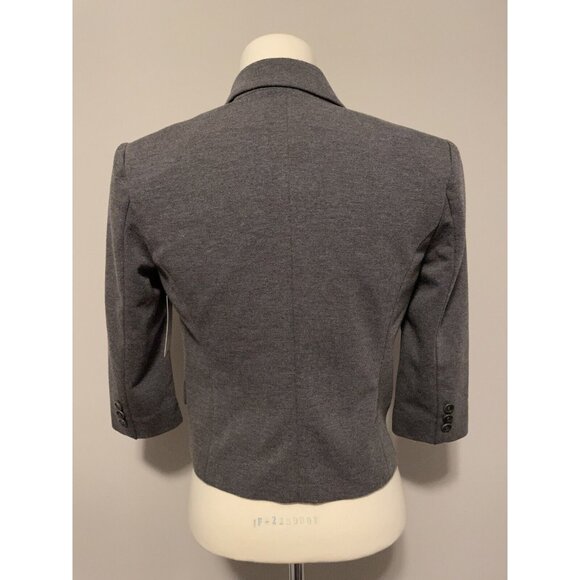 BCBG Max Azria Gray Cropped "Natalia" Blazer, Size XS - Picture 2 of 10